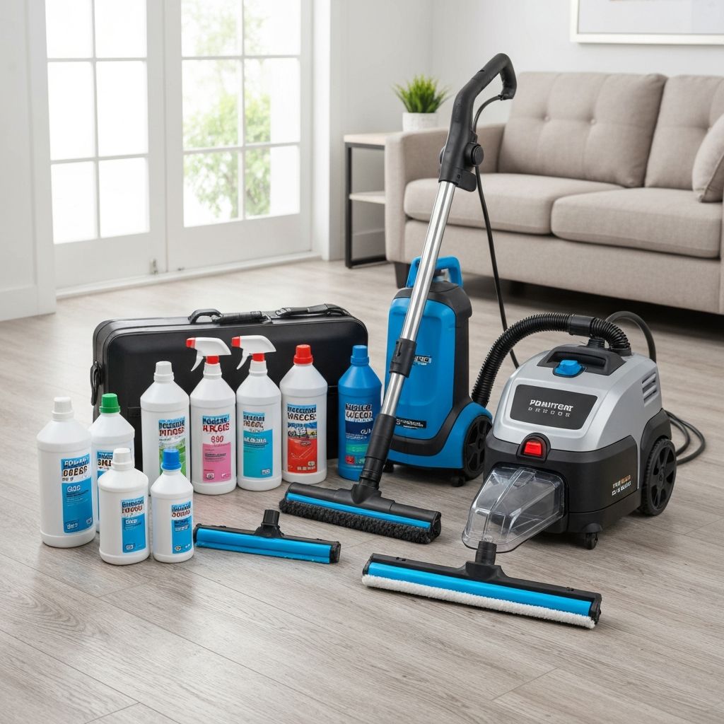 카펫 청소 작업